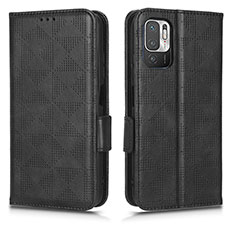 Coque Portefeuille Livre Cuir Etui Clapet C02X pour Xiaomi Redmi Note 10T 5G Noir