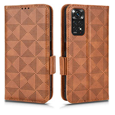 Coque Portefeuille Livre Cuir Etui Clapet C02X pour Xiaomi Redmi Note 11 4G (2022) Marron