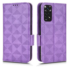 Coque Portefeuille Livre Cuir Etui Clapet C02X pour Xiaomi Redmi Note 11 4G (2022) Violet