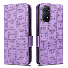 Coque Portefeuille Livre Cuir Etui Clapet C02X pour Xiaomi Redmi Note 11 Pro 5G Violet