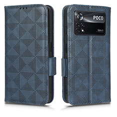 Coque Portefeuille Livre Cuir Etui Clapet C02X pour Xiaomi Redmi Note 11E Pro 5G Bleu