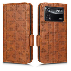 Coque Portefeuille Livre Cuir Etui Clapet C02X pour Xiaomi Redmi Note 11E Pro 5G Marron