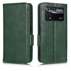 Coque Portefeuille Livre Cuir Etui Clapet C02X pour Xiaomi Redmi Note 11E Pro 5G Vert