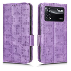 Coque Portefeuille Livre Cuir Etui Clapet C02X pour Xiaomi Redmi Note 11E Pro 5G Violet