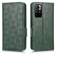 Coque Portefeuille Livre Cuir Etui Clapet C02X pour Xiaomi Redmi Note 11S 5G Vert