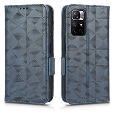 Coque Portefeuille Livre Cuir Etui Clapet C02X pour Xiaomi Redmi Note 11T 5G Bleu