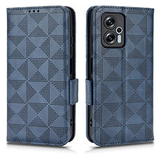 Coque Portefeuille Livre Cuir Etui Clapet C02X pour Xiaomi Redmi Note 11T Pro+ Plus 5G Bleu