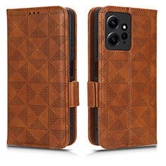 Coque Portefeuille Livre Cuir Etui Clapet C02X pour Xiaomi Redmi Note 12 4G Marron