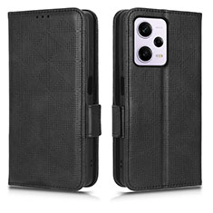 Coque Portefeuille Livre Cuir Etui Clapet C02X pour Xiaomi Redmi Note 12 Pro 5G Noir