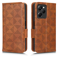 Coque Portefeuille Livre Cuir Etui Clapet C02X pour Xiaomi Redmi Note 12 Pro Speed 5G Marron