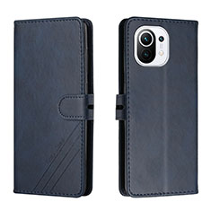 Coque Portefeuille Livre Cuir Etui Clapet C03 pour Xiaomi Mi 11 Lite 4G Bleu