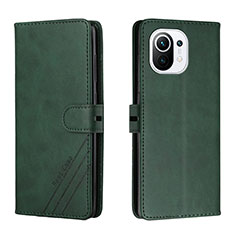 Coque Portefeuille Livre Cuir Etui Clapet C03 pour Xiaomi Mi 11 Lite 4G Vert