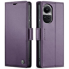 Coque Portefeuille Livre Cuir Etui Clapet C03S pour Oppo Reno10 5G Violet