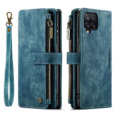 Coque Portefeuille Livre Cuir Etui Clapet C03S pour Samsung Galaxy A12 Bleu