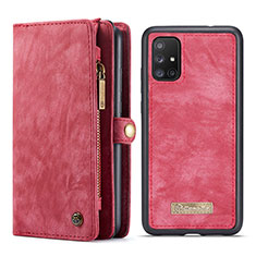 Coque Portefeuille Livre Cuir Etui Clapet C03S pour Samsung Galaxy A51 5G Rouge