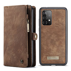 Coque Portefeuille Livre Cuir Etui Clapet C03S pour Samsung Galaxy A52s 5G Marron