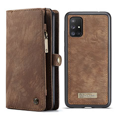 Coque Portefeuille Livre Cuir Etui Clapet C03S pour Samsung Galaxy A71 5G Marron