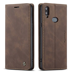 Coque Portefeuille Livre Cuir Etui Clapet C03S pour Samsung Galaxy M01s Marron