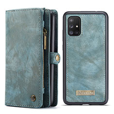 Coque Portefeuille Livre Cuir Etui Clapet C03S pour Samsung Galaxy M40S Bleu