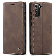 Coque Portefeuille Livre Cuir Etui Clapet C03S pour Samsung Galaxy S23 Plus 5G Marron