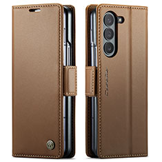 Coque Portefeuille Livre Cuir Etui Clapet C03S pour Samsung Galaxy Z Fold5 5G Marron