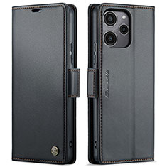 Coque Portefeuille Livre Cuir Etui Clapet C03S pour Xiaomi Poco M6 Pro 5G Noir