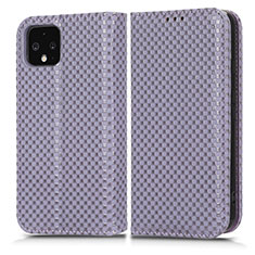 Coque Portefeuille Livre Cuir Etui Clapet C03X pour Google Pixel 4 XL Violet