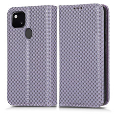 Coque Portefeuille Livre Cuir Etui Clapet C03X pour Google Pixel 4a Violet