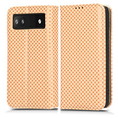 Coque Portefeuille Livre Cuir Etui Clapet C03X pour Google Pixel 6a 5G Or