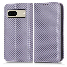 Coque Portefeuille Livre Cuir Etui Clapet C03X pour Google Pixel 7 5G Violet