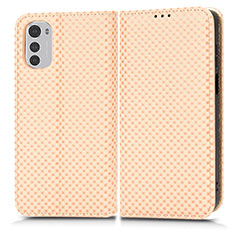 Coque Portefeuille Livre Cuir Etui Clapet C03X pour Motorola Moto E32 Or