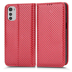 Coque Portefeuille Livre Cuir Etui Clapet C03X pour Motorola Moto E32 Rouge