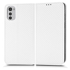 Coque Portefeuille Livre Cuir Etui Clapet C03X pour Motorola Moto E32s Blanc