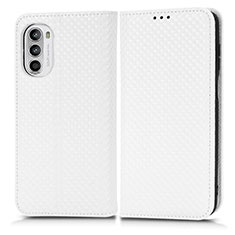 Coque Portefeuille Livre Cuir Etui Clapet C03X pour Motorola Moto Edge (2022) 5G Blanc