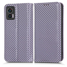 Coque Portefeuille Livre Cuir Etui Clapet C03X pour Motorola Moto Edge 30 Neo 5G Violet