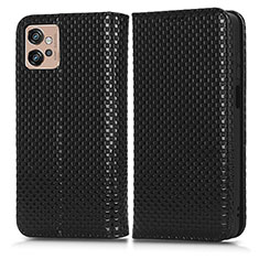 Coque Portefeuille Livre Cuir Etui Clapet C03X pour Motorola Moto G32 Noir