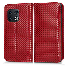 Coque Portefeuille Livre Cuir Etui Clapet C03X pour OnePlus 10 Pro 5G Rouge