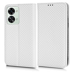 Coque Portefeuille Livre Cuir Etui Clapet C03X pour OnePlus Nord 2T 5G Blanc