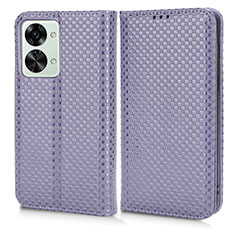 Coque Portefeuille Livre Cuir Etui Clapet C03X pour OnePlus Nord 2T 5G Violet