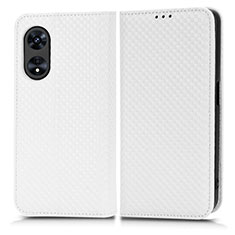 Coque Portefeuille Livre Cuir Etui Clapet C03X pour Oppo A1 5G Blanc