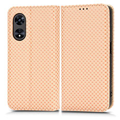 Coque Portefeuille Livre Cuir Etui Clapet C03X pour Oppo A38 Or