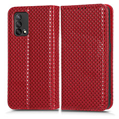 Coque Portefeuille Livre Cuir Etui Clapet C03X pour Oppo A74 4G Rouge