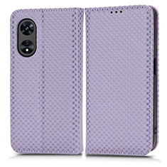 Coque Portefeuille Livre Cuir Etui Clapet C03X pour Oppo A78 4G Violet