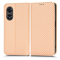 Coque Portefeuille Livre Cuir Etui Clapet C03X pour Oppo A98 5G Or