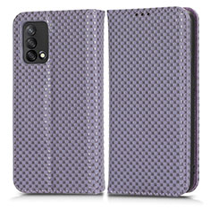 Coque Portefeuille Livre Cuir Etui Clapet C03X pour Oppo F19 Violet