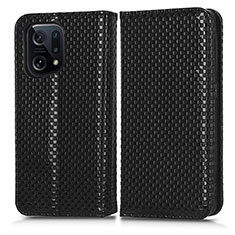 Coque Portefeuille Livre Cuir Etui Clapet C03X pour Oppo Find X5 5G Noir