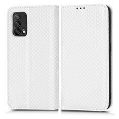 Coque Portefeuille Livre Cuir Etui Clapet C03X pour Oppo Reno6 Lite Blanc