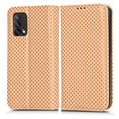 Coque Portefeuille Livre Cuir Etui Clapet C03X pour Oppo Reno6 Lite Or