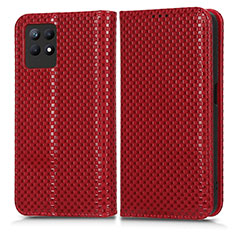 Coque Portefeuille Livre Cuir Etui Clapet C03X pour Realme 8i Rouge