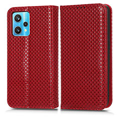 Coque Portefeuille Livre Cuir Etui Clapet C03X pour Realme 9 4G Rouge